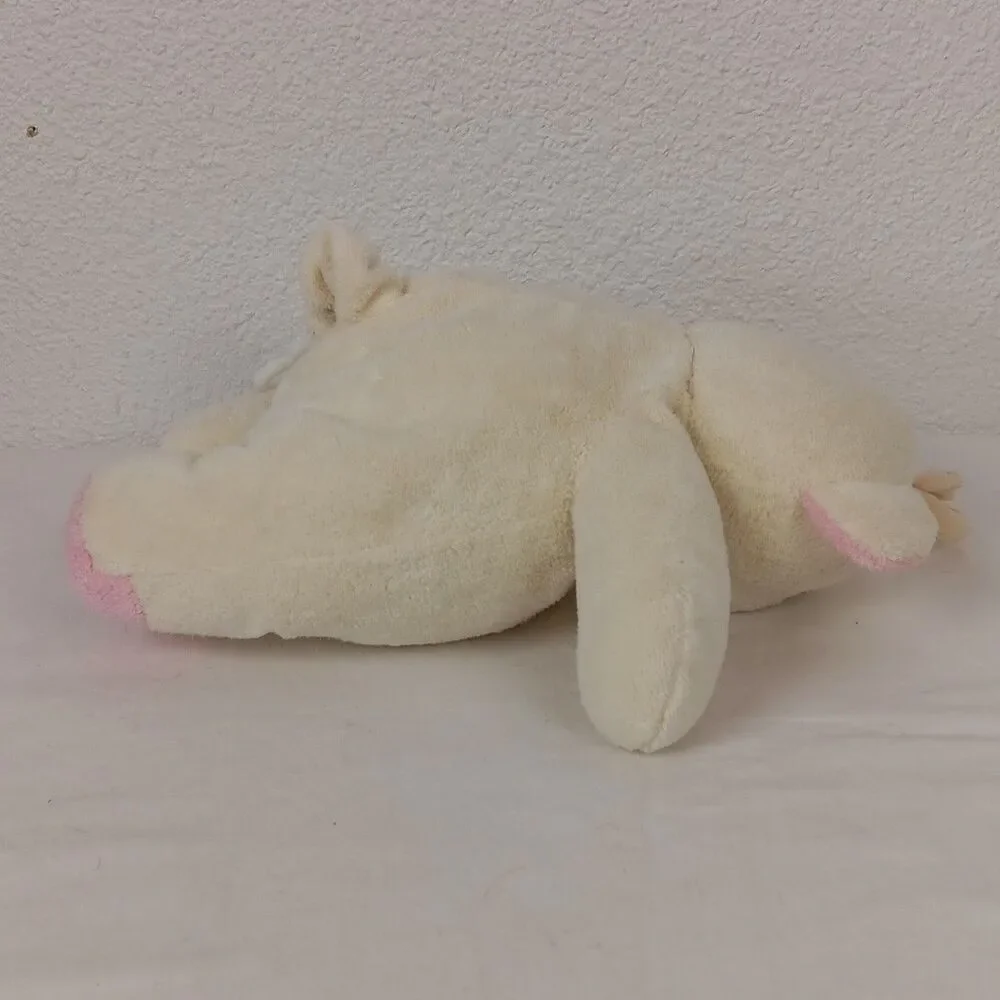 Pastel Yellow And Pink Bear Musical Pull Cord Plush Soft Crib Toy Working